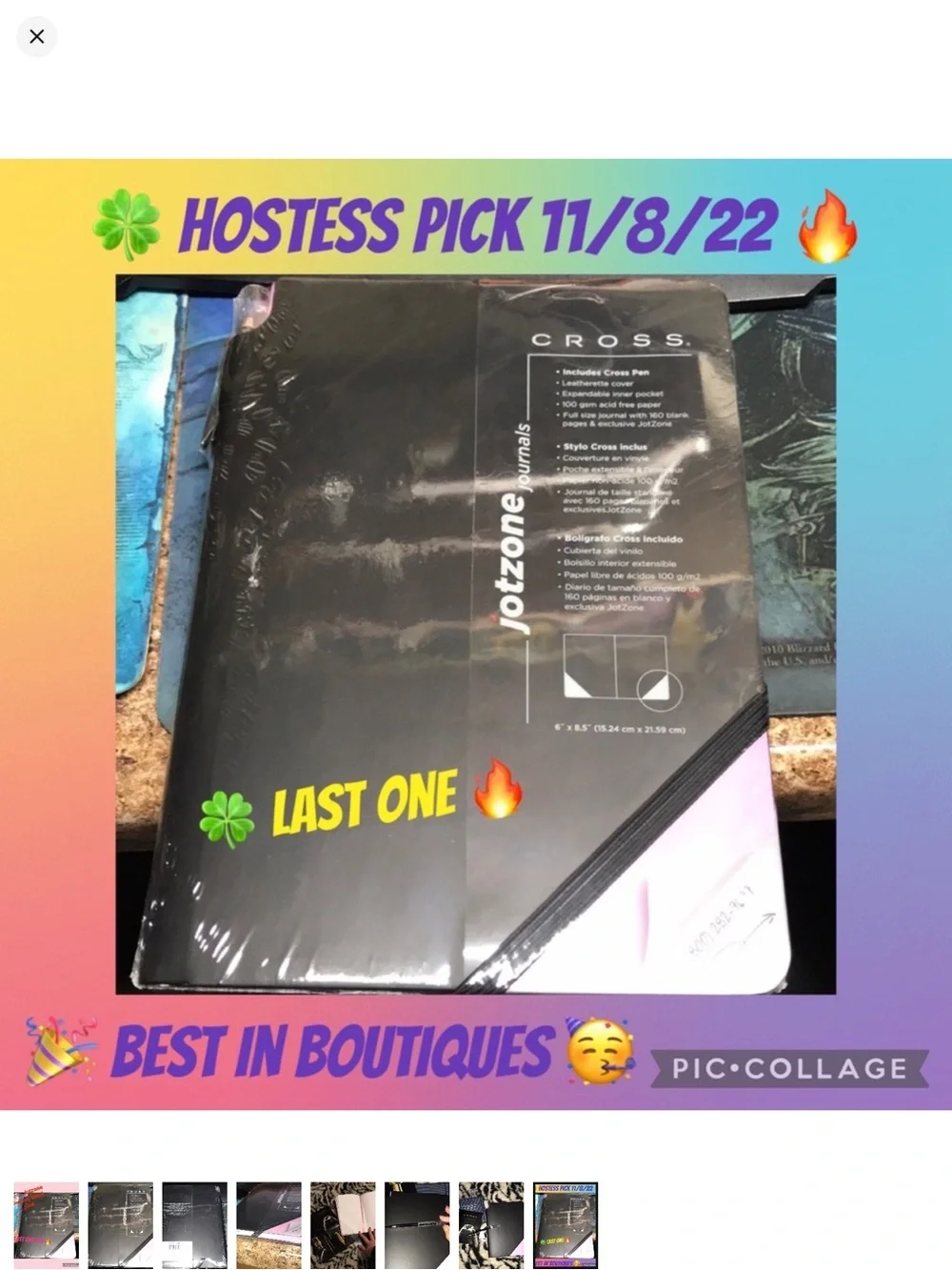 Cross Jotzone Medium Journal - Black with Pink Accent with pen New sealed